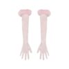 Handschuhe mit Seidenfederbesatz