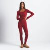 Henley-Hose mit Rundhalsausschnitt und Baumwollrippen Henley-Hose mit Rundhalsausschnitt und Baumwollrippen