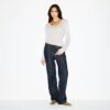 Henley-Shirt mit transparentem Rippstrick und langen Ärmeln Henley-Shirt mit transparentem Rippstrick und langen Ärmeln