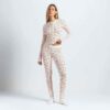 Henley- und Leggings-Set aus Baumwollrippen Henley- und Leggings-Set aus Baumwollrippen