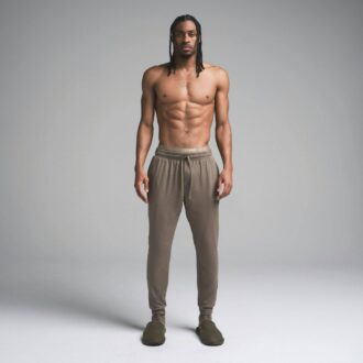 Herren-Jogginghose aus Outdoor-Jersey mit schmal zulaufendem Bein