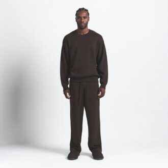 Herren-Strickhose aus Baumwolle mit geradem Bein