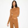 Hose aus Baumwolljersey mit geradem Bein Hose aus Baumwolljersey mit geradem Bein