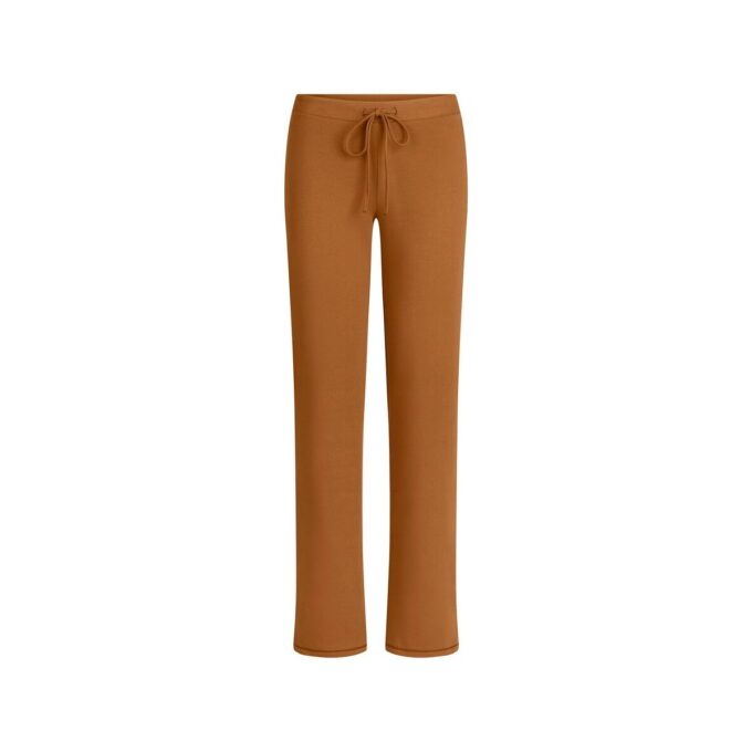 Hose aus Baumwolljersey mit geradem Bein Hose aus Baumwolljersey mit geradem Bein