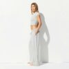 Hose aus Baumwolljersey mit weitem Bein Hose aus Baumwolljersey mit weitem Bein