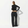 Hose aus Baumwolljersey mit weitem Bein Hose aus Baumwolljersey mit weitem Bein
