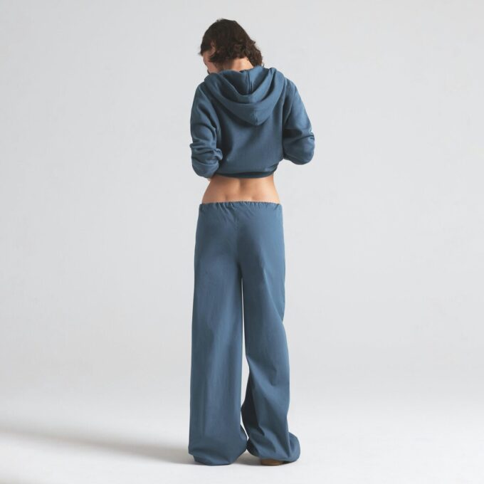 Hose aus Baumwollpopeline mit geradem Bein Hose aus Baumwollpopeline mit geradem Bein