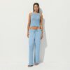 Hose aus French Terry mit geradem Bein Hose aus French Terry mit geradem Bein
