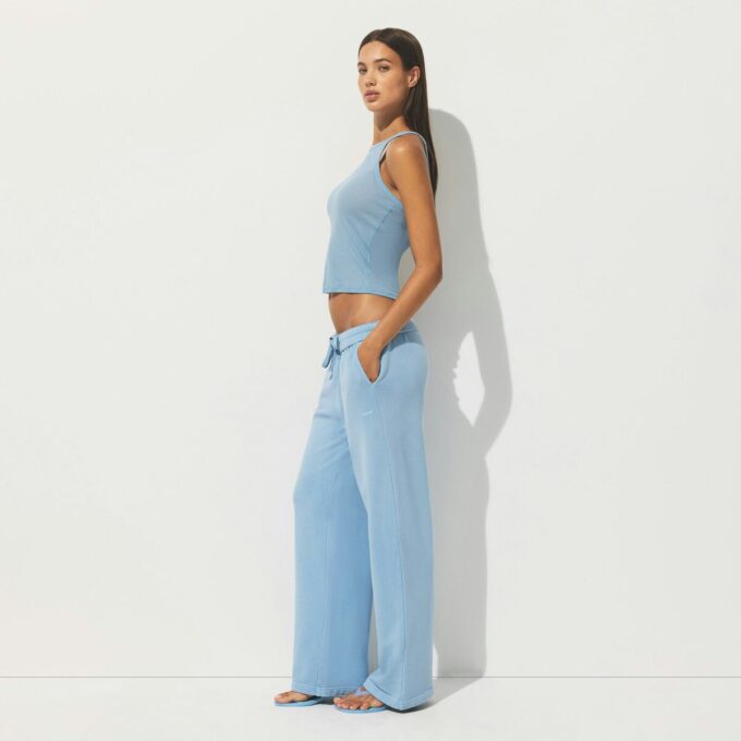 Hose aus French Terry mit geradem Bein Hose aus French Terry mit geradem Bein