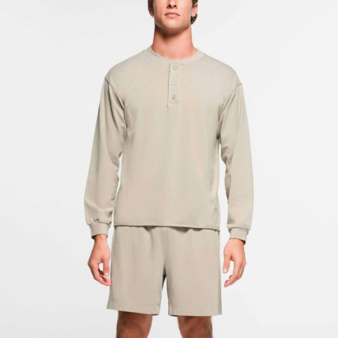 Jersey Lounge Herren Entspannt Henley Jersey Lounge Herren Entspannt Henley