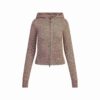 Kaschmir-Kapuzenpullover mit Reißverschluss Kaschmir-Kapuzenpullover mit Reißverschluss