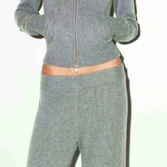 Kaschmirhose mit weitem Bein