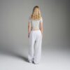Klassische Hose mit geradem Bein aus Baumwollfleece Klassische Hose mit geradem Bein aus Baumwollfleece