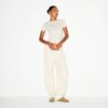Klassische Hose mit geradem Bein aus Baumwollfleece Klassische Hose mit geradem Bein aus Baumwollfleece