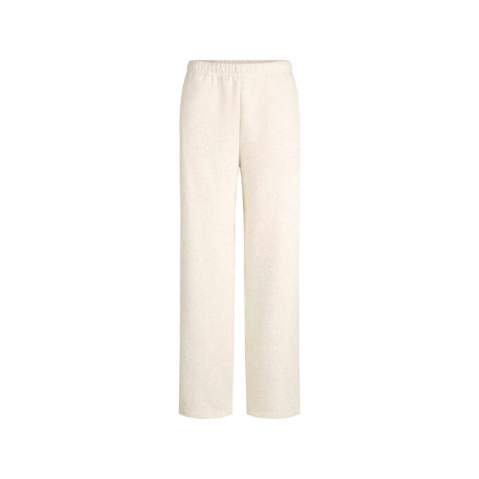Klassische Hose mit geradem Bein aus Baumwollfleece Klassische Hose mit geradem Bein aus Baumwollfleece