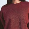 Klassischer Rundhalsausschnitt aus Baumwollfleece Klassischer Rundhalsausschnitt aus Baumwollfleece