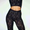 Kurzes, gestricktes Spitzen-Top Kurzes, gestricktes Spitzen-Top