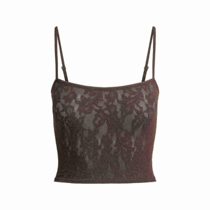 Kurzes, gestricktes Spitzen-Top Kurzes, gestricktes Spitzen-Top