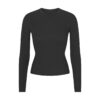 Langarm-T-Shirt aus Baumwollripp Langarm-T-Shirt aus Baumwollripp