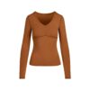 Langarm-Top aus Baumwolljersey mit geraffter Brustpartie Langarm-Top aus Baumwolljersey mit geraffter Brustpartie