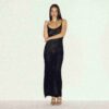 LANGES, DURCHSICHTIGES STRICK-CAMI-KLEID LANGES, DURCHSICHTIGES STRICK-CAMI-KLEID