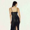LANGES, DURCHSICHTIGES STRICK-CAMI-KLEID LANGES, DURCHSICHTIGES STRICK-CAMI-KLEID