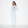 LANGES KLEID AUS FEDERLEICHTEM KASCHMIR LANGES KLEID AUS FEDERLEICHTEM KASCHMIR