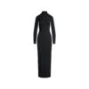 LANGES KLEID MIT ROLLKragen UND GLATTEM LAUFSCHNITT LANGES KLEID MIT ROLLKragen UND GLATTEM LAUFSCHNITT