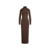 LANGES KLEID MIT ROLLKragen UND GLATTEM LAUFSCHNITT LANGES KLEID MIT ROLLKragen UND GLATTEM LAUFSCHNITT