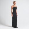 Langes Trägerkleid aus Baumwollripp Langes Trägerkleid aus Baumwollripp