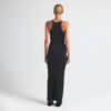 Langes Trägerkleid aus Baumwollripp Langes Trägerkleid aus Baumwollripp