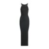 Langes Trägerkleid aus Baumwollripp Langes Trägerkleid aus Baumwollripp