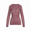 LANGÄRMLIGES HENLEY-SHIRT AUS TRANSPARENTEM STRICK LANGÄRMLIGES HENLEY-SHIRT AUS TRANSPARENTEM STRICK