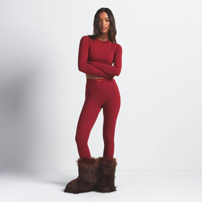 Leggings aus Baumwollrippen Leggings aus Baumwollrippen