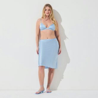 Leicht gefüttertes Dreiecks-Bralette aus Seide