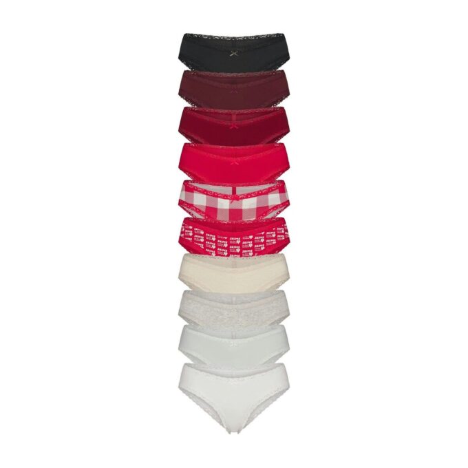 LEICHTE BAUMWOLLSPITZEN-Slips, 10er-Packung LEICHTE BAUMWOLLSPITZEN-Slips, 10er-Packung