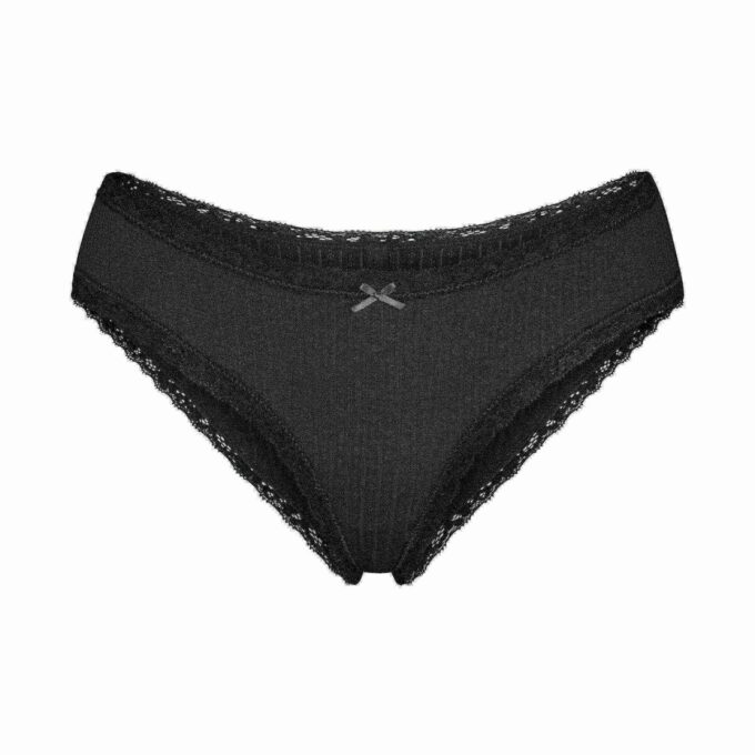 LEICHTER BAUMWOLL-POINTELLE-SPITZEN-Slip