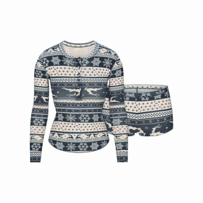 LOGO PLÜSCH POINTELLE HENLEY SET LOGO PLÜSCH POINTELLE HENLEY SET