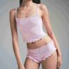 LOGO POINTELLE CROPPED CAMI SET LOGO POINTELLE CROPPED CAMI SET