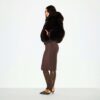 MIDI-KLEID MIT GLATTEN LAGE UND eckigem Ausschnitt MIDI-KLEID MIT GLATTEN LAGE UND eckigem Ausschnitt