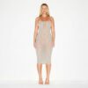 Milchig-transparentes Midi-Schlauchkleid Milchig-transparentes Midi-Schlauchkleid