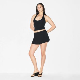 MINI-SKORT MIT GLATTEN LÄNGEN