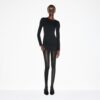 MINIKLEID MIT GLATTEN LAGEN UND RUNDHALSAUSSCHNITT MINIKLEID MIT GLATTEN LAGEN UND RUNDHALSAUSSCHNITT