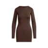 MINIKLEID MIT GLATTEN LAGEN UND RUNDHALSAUSSCHNITT MINIKLEID MIT GLATTEN LAGEN UND RUNDHALSAUSSCHNITT