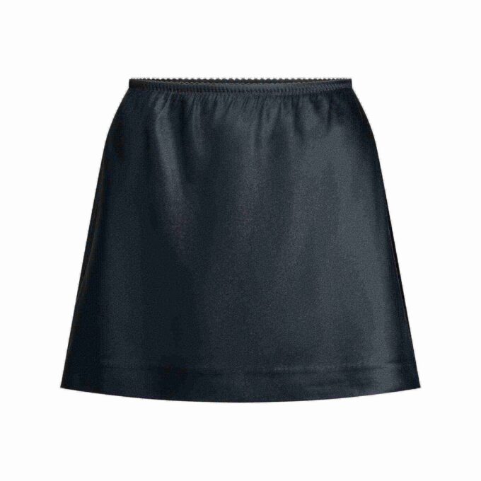 MINIROCK AUS SCHWEREM SATIN MINIROCK AUS SCHWEREM SATIN