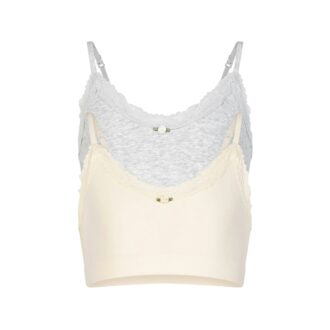 Nahtlose Baumwoll-Spitzen-Bralettes für junge Frauen, 2er-Pack Nahtlose Baumwoll-Spitzen-Bralettes für junge Frauen, 2er-Pack