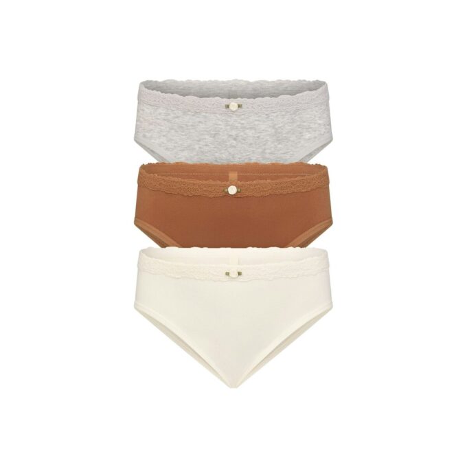 Nahtlose Baumwoll-Spitzenbikinis für junge Frauen, 3er-Pack Nahtlose Baumwoll-Spitzenbikinis für junge Frauen, 3er-Pack