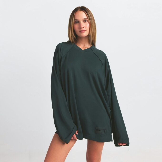 NikeSKIMS AIRY V-NECK OVERSIZED LANGARM-TOP