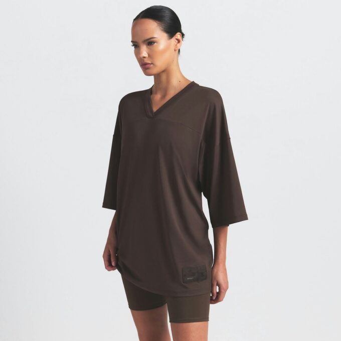 NikeSKIMS AIRY V-NECK OVERSIZED TOP