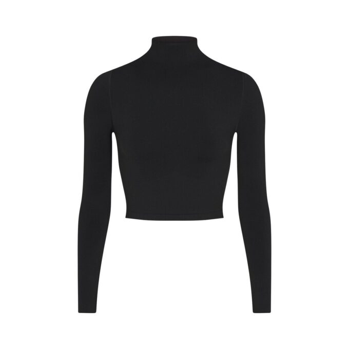 NikeSKIMS VINTAGE NAHTLOSES MOCK NECK CROP TOP NikeSKIMS VINTAGE NAHTLOSES MOCK NECK CROP TOP
